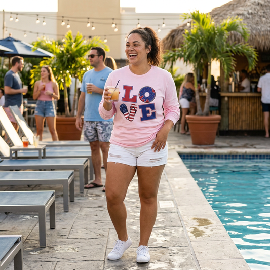 Patriotic LOVE Long Sleeve Tee