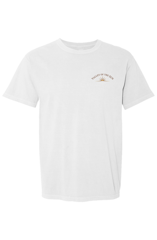 White Garment Dyed Heavyweight Shirt Valley of the Sun Crest