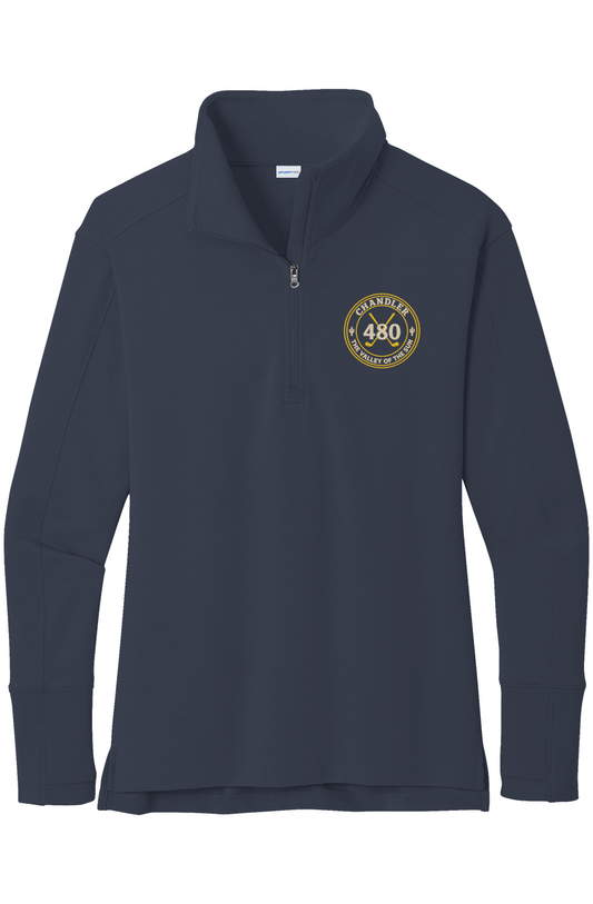 Women s Chandler 480 Premium Flex Fleece 1 4 Zip Pullover Cream Gold Crest