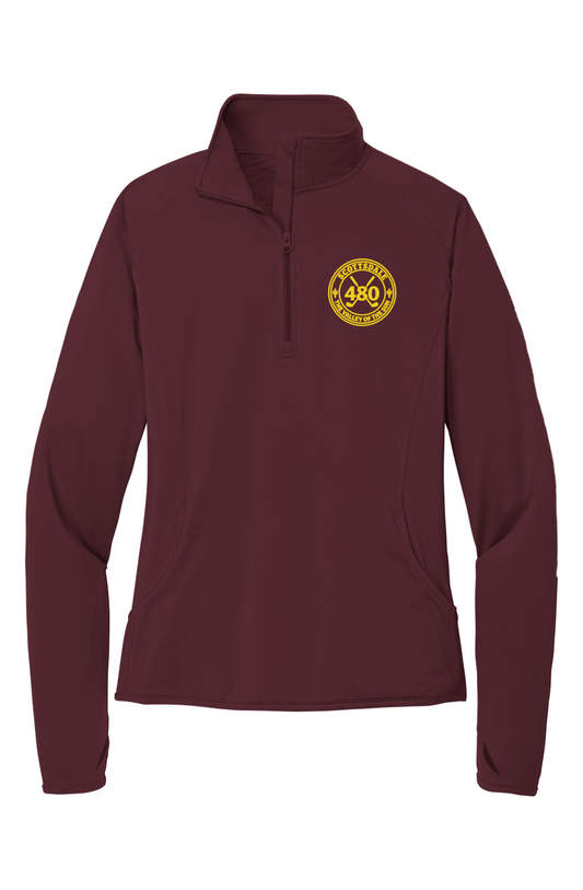Women s Scottsdale 480 Premium Sport Wick 1 4 Zip Pullover Gold Crest