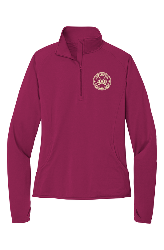 Women s Scottsdale 480 Premium Sport Wick 1 4 Zip Pullover Cream Crest