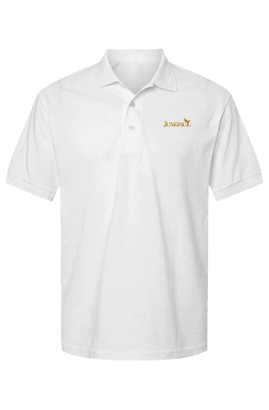 JUNEPAUL Signature Gold Hummingbird Men s DryBlend Jersey Polo