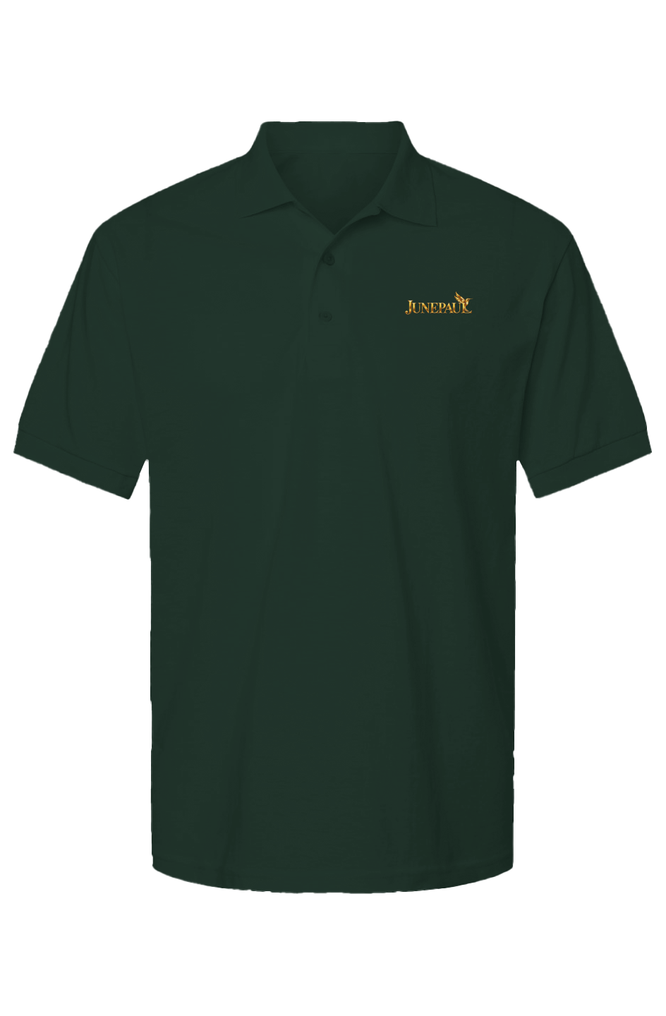 JUNEPAUL Signature Gold Hummingbird Men s DryBlend Jersey Polo
