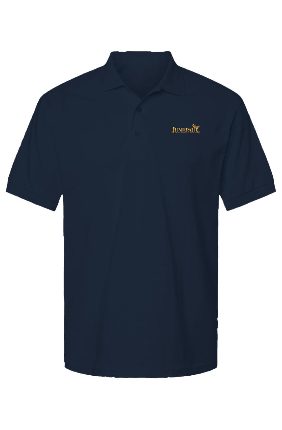 JUNEPAUL Signature Gold Hummingbird Men s DryBlend Jersey Polo