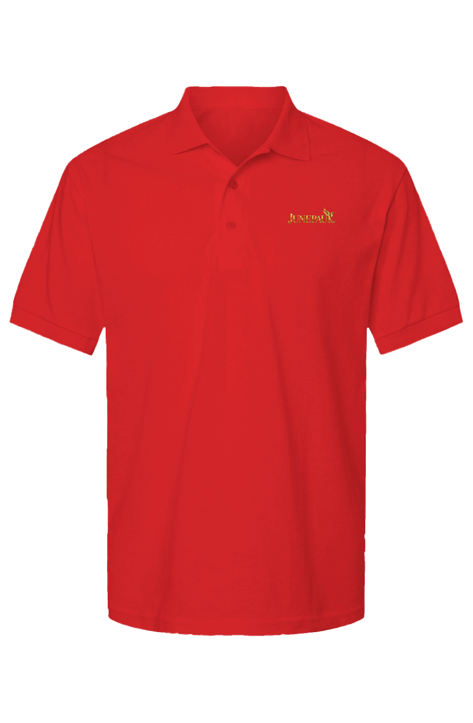 JUNEPAUL Signature Gold Hummingbird Men s DryBlend Jersey Polo