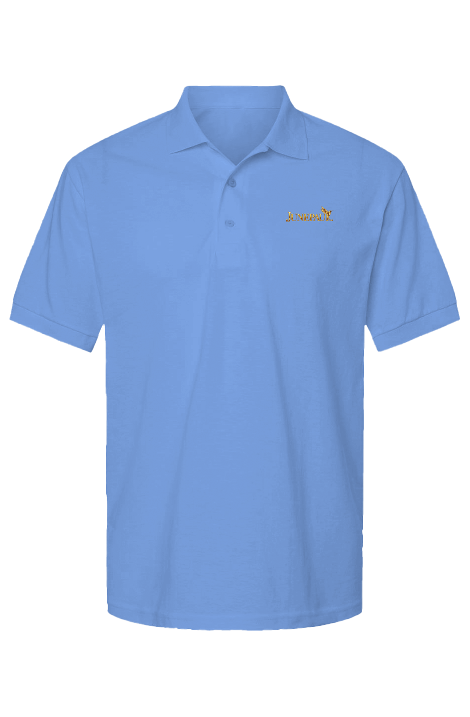 JUNEPAUL Signature Gold Hummingbird Men s DryBlend Jersey Polo