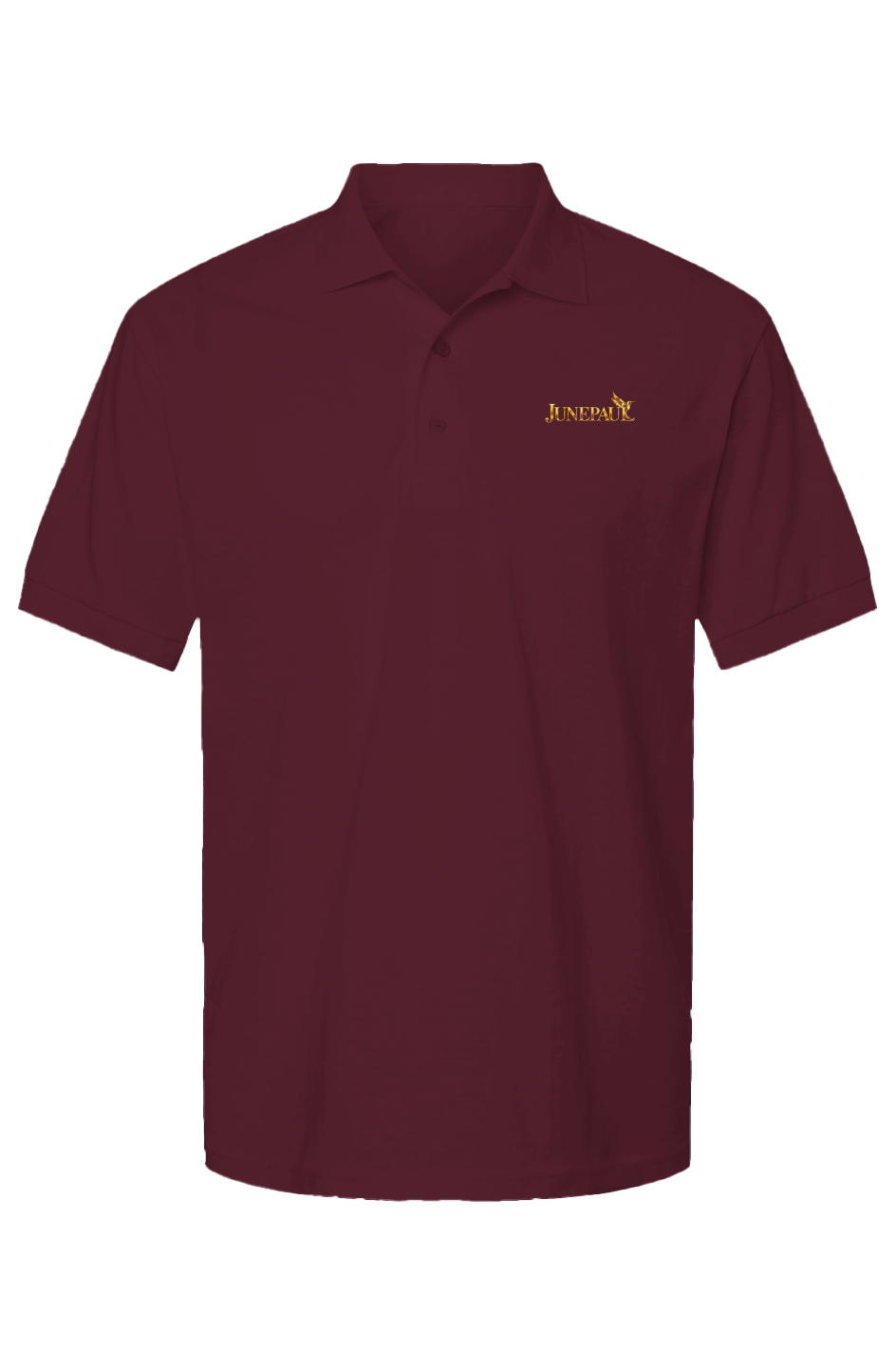 JUNEPAUL Signature Gold Hummingbird Men s DryBlend Jersey Polo