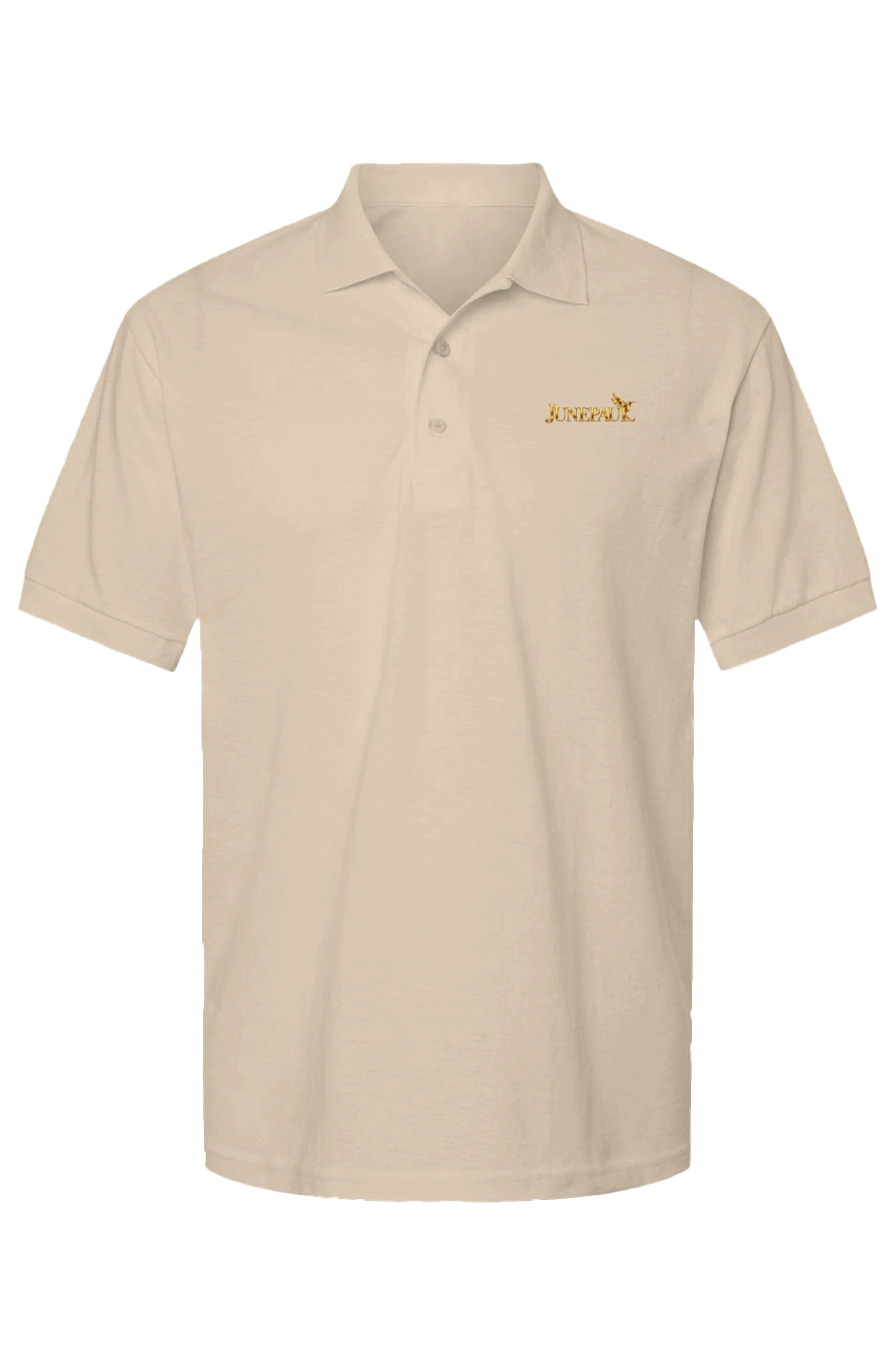 JUNEPAUL Signature Gold Hummingbird Men s DryBlend Jersey Polo