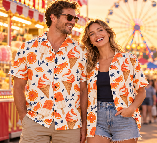 Creamsicle Love Unisex Button Shirt