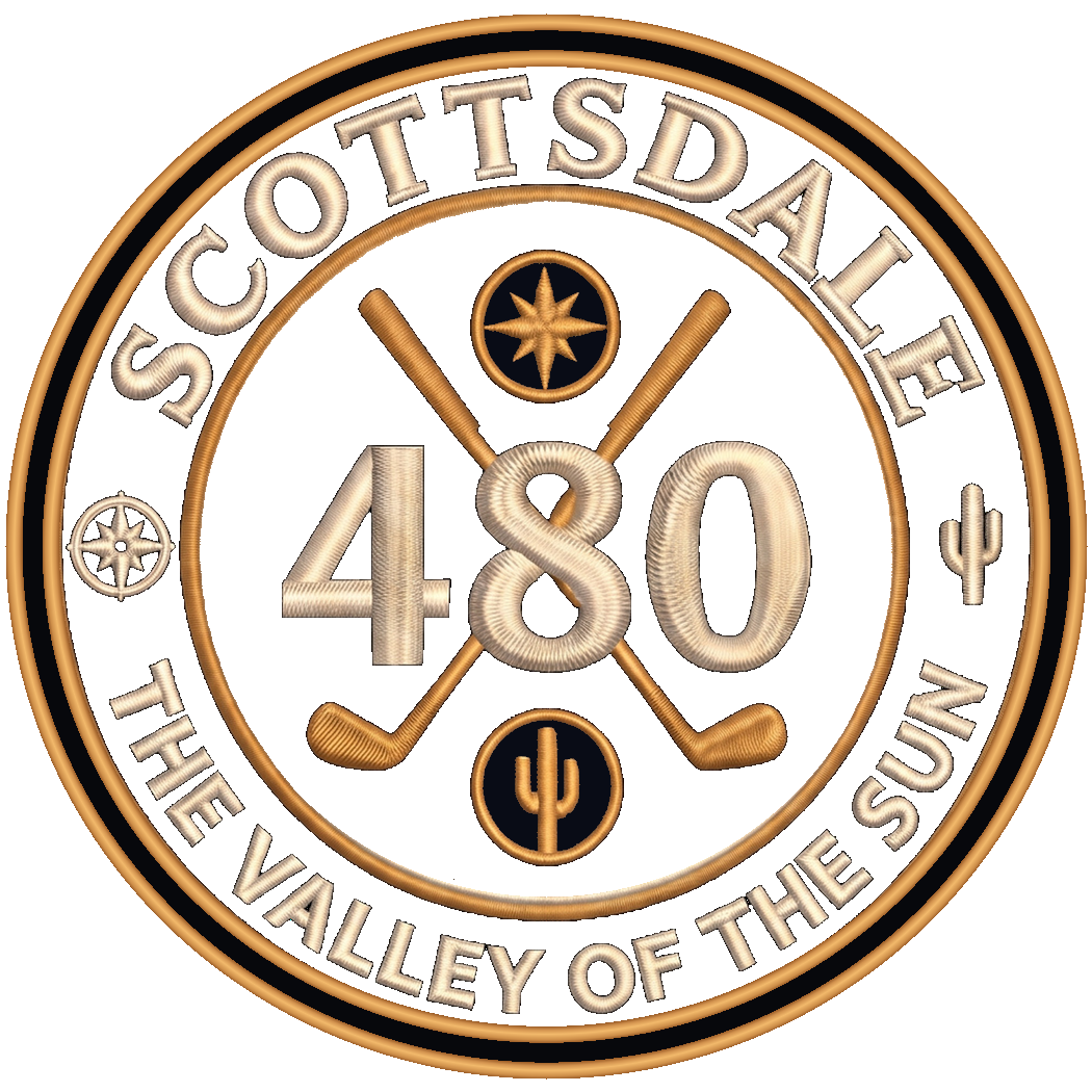 Scottsdale 480 Premium Five Panel Cap — Gold & Cream Crest
